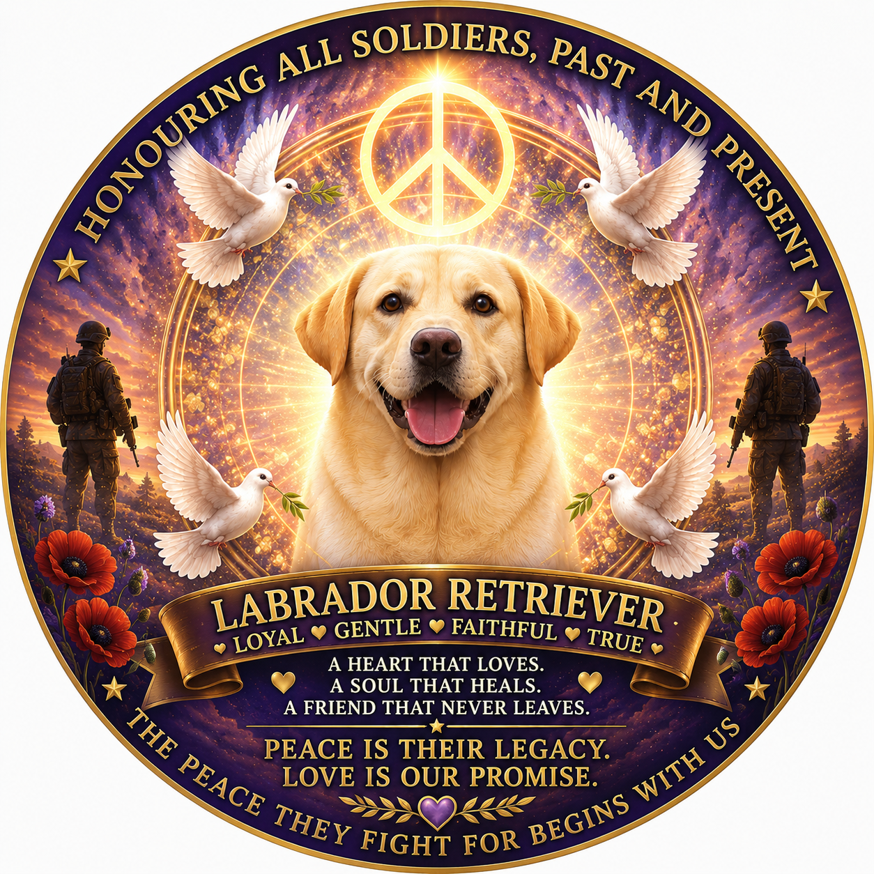 Yellow Labrador Retriever dog artwork variant